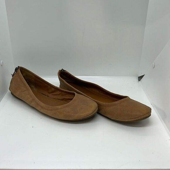 LUCKY BRAND EMME BROWN LEATHER WOMENS BALLET FLATS FTL-07-152 - Picture 1 of 9